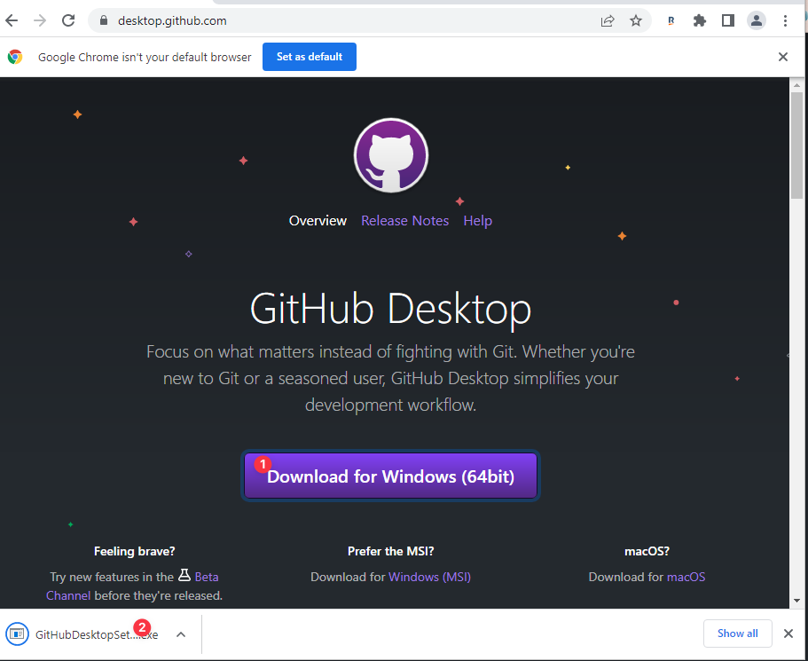 Download and install GitHub desktop
